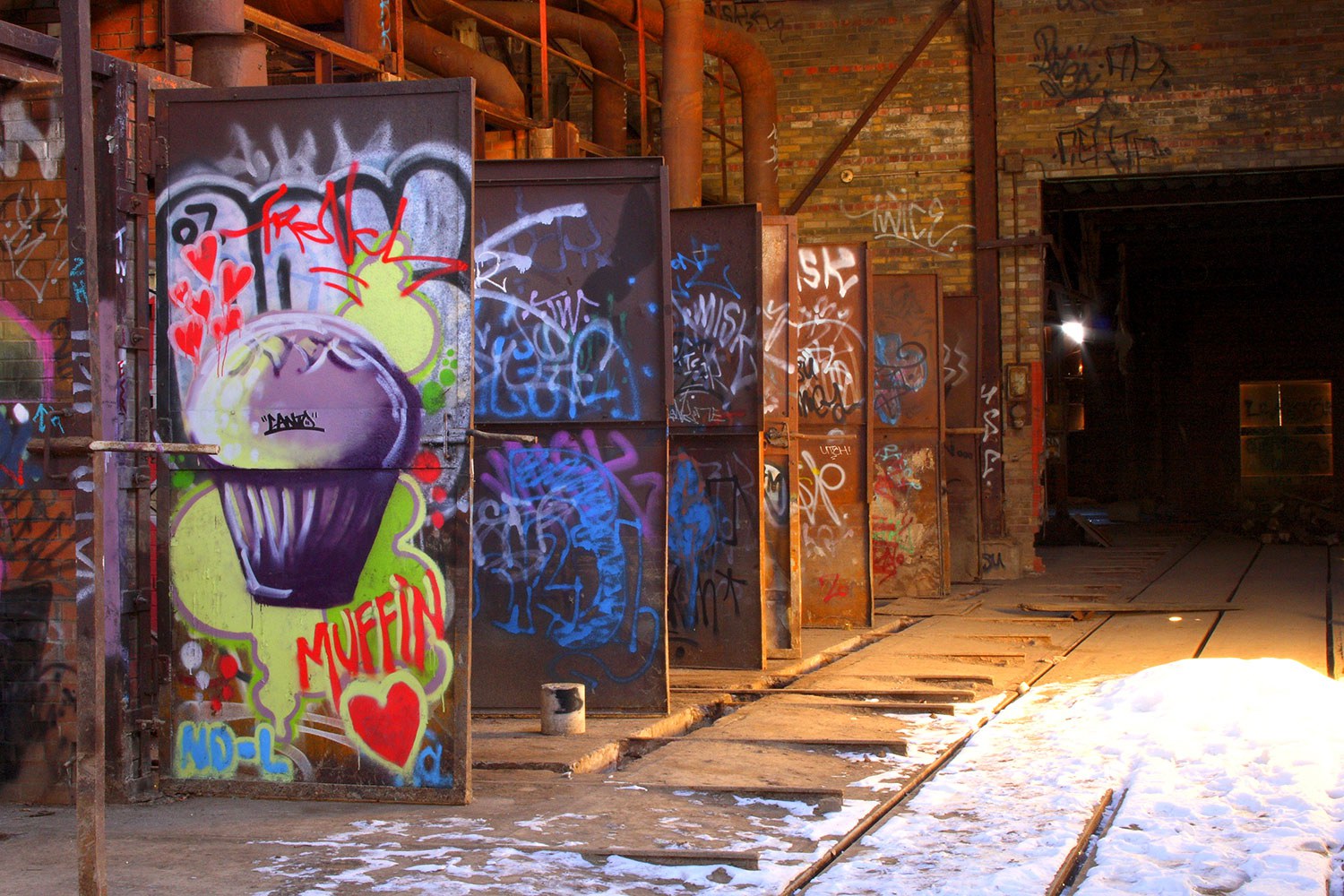 From wall to wall and kiln to kiln, thousands of individual types, styles and techniques of artistic graffiti can be found at Evergreen Brick Works, dating back to the early 1980s (Photo: Michelle Scrivener)