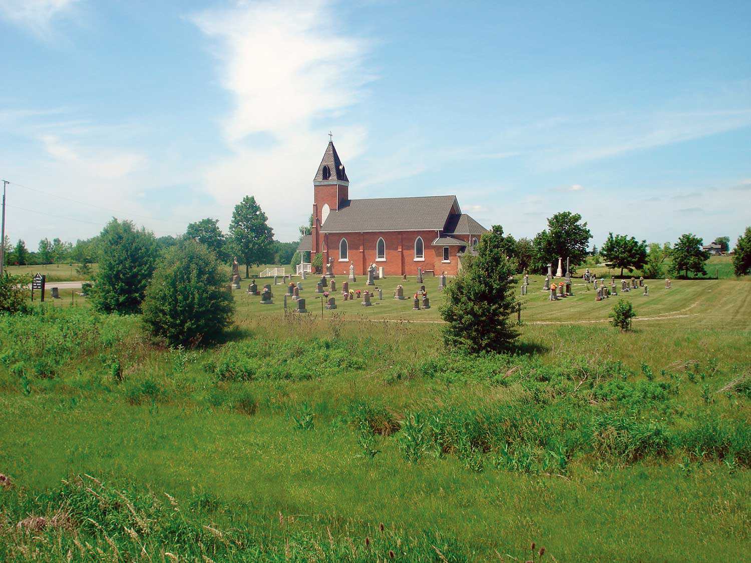 With its associated cemetery and rural landscape, St. Anne’s Roman Catholic Church is a Haldimand landmark